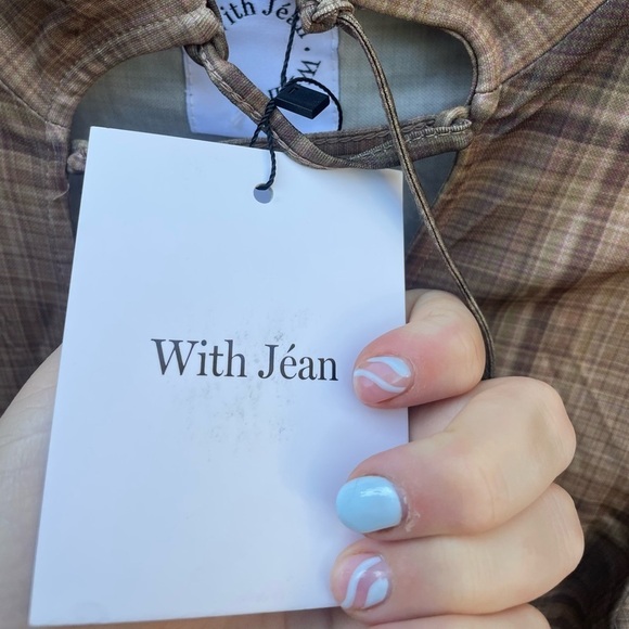 With Jean. Amethyst Top in Plaid New with Tags! - Picture 9 of 10